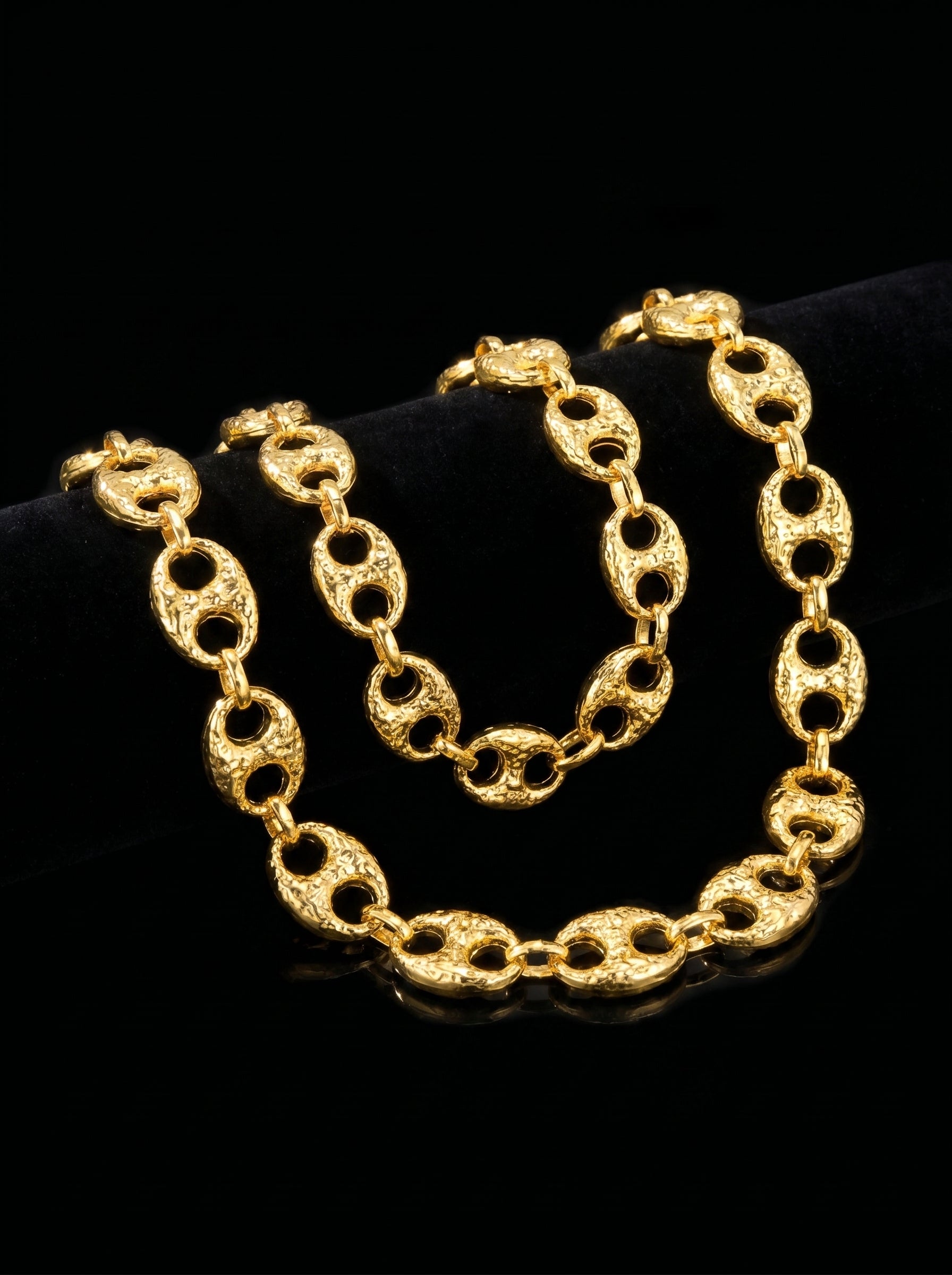 Parure Collier & Bracelet Maille Café — Plaqué Or 18 Carats
