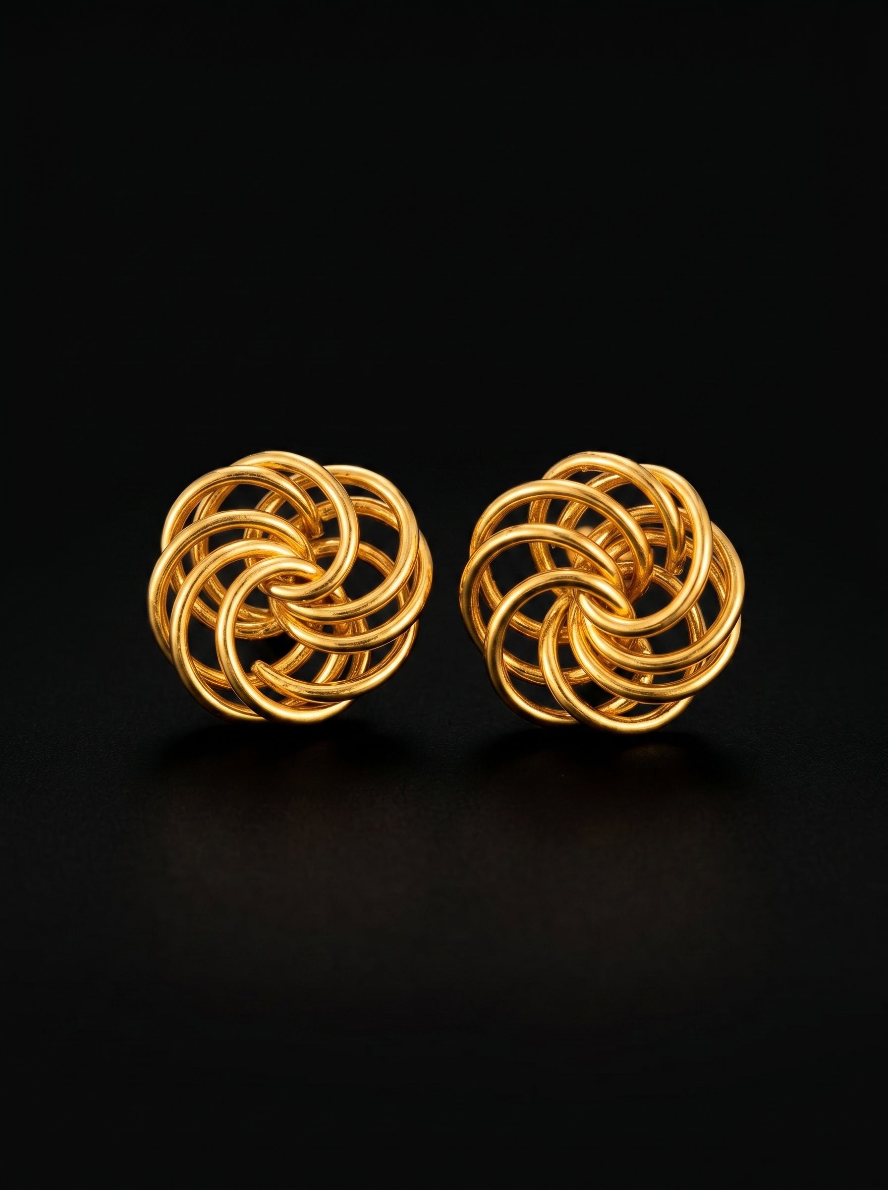 Boucles d'Oreilles Macaron — Plaqué Or 18 Carats