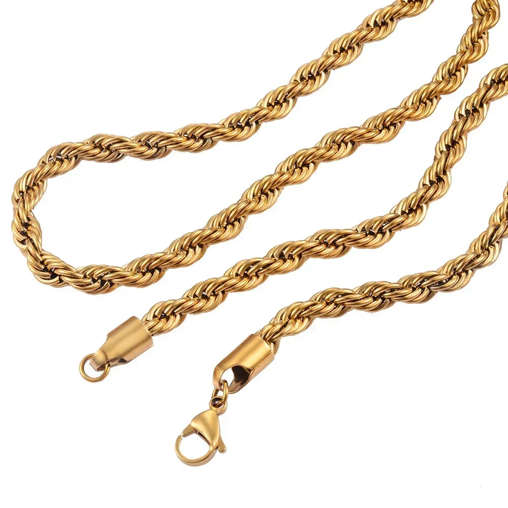 Collier Chaîne Torsadée — Plaqué Or 18 Carats