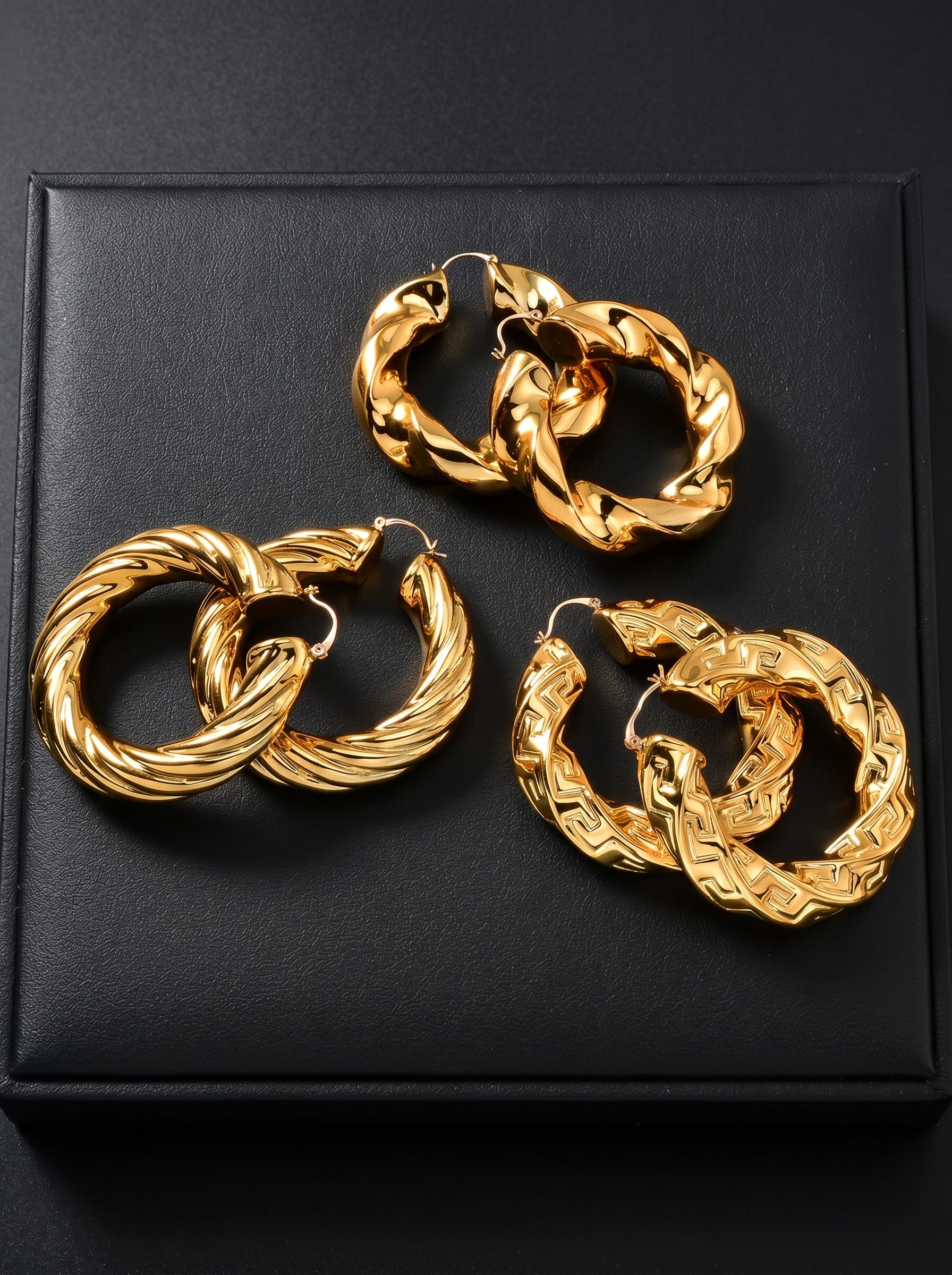 Boucles d'Oreilles Créoles — Plaqué Or 18 Carats