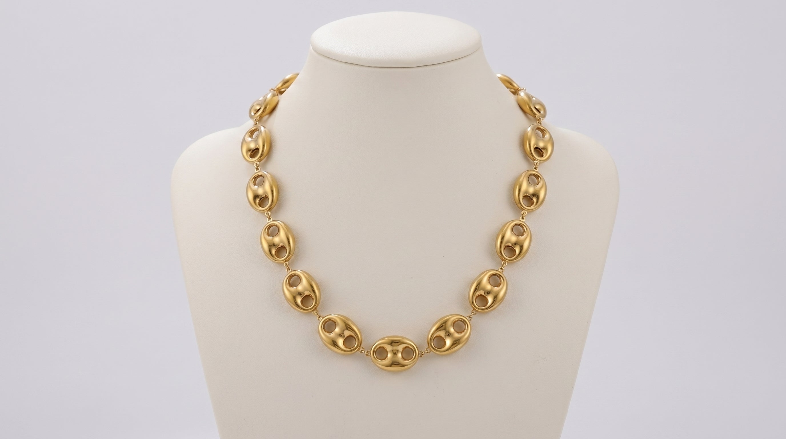 Collier Chaîne Grain de Café — Plaqué Or 18 Carats
