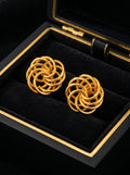 Boucles d'Oreilles Macaron — Plaqué Or 18 Carats